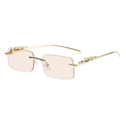 Gafas de sol cuadradas sencillas sin marco para hombre y mujer