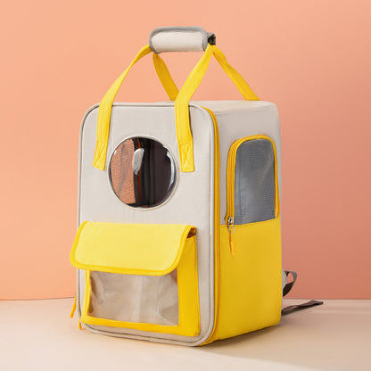 Mochila de lona transpirable de gran capacidad para mascotas