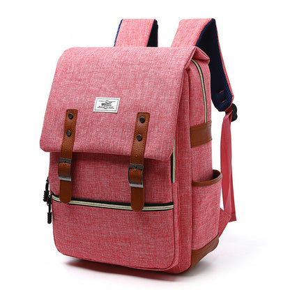 Vintage Männer Frauen Canvas Rucksäcke Schultaschen für Teenager Mädchen Laptop Rucksack mit USB-Lade Mode Reise 