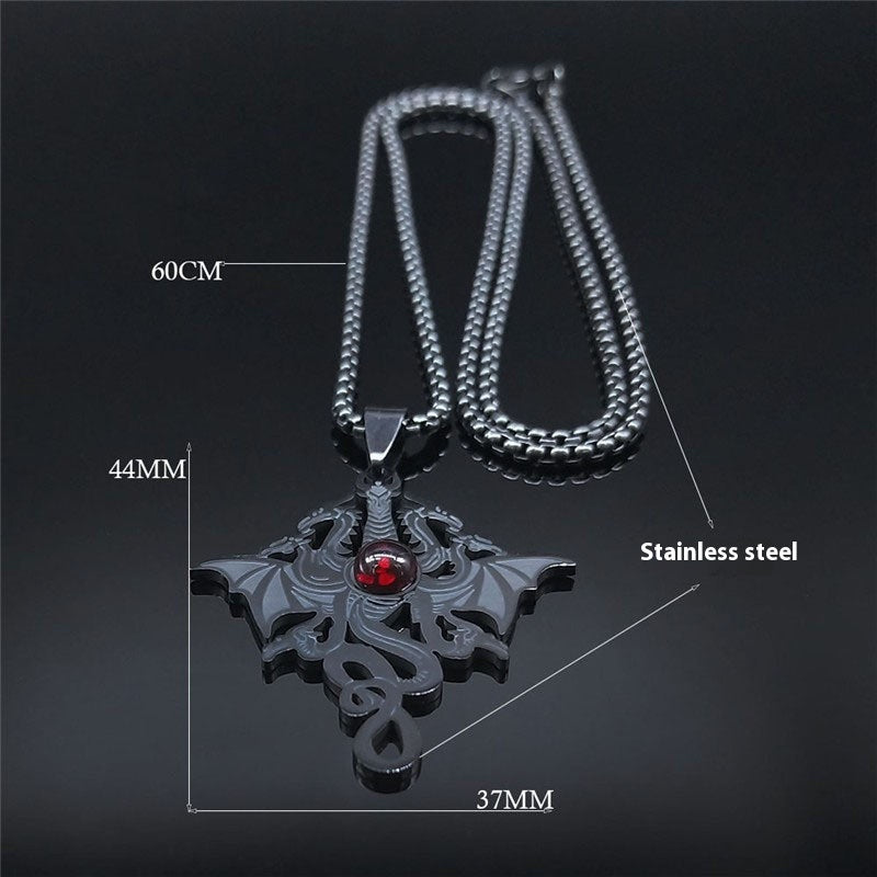 European And American Stainless Steel 304 Casting Dragon Pendant Necklace