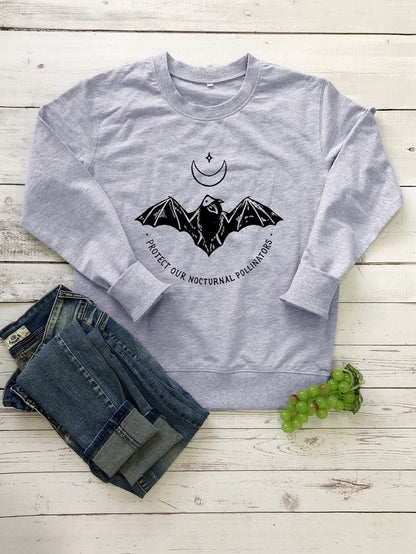 PROTECT OUR NIGHTLY PENDER Sweatshirt Lustiger Hoodie mit Mond- und Sterngrafik, 100 % Baumwolle, Protect Grunge Jumper, Zitat-Kunst-Outfits 