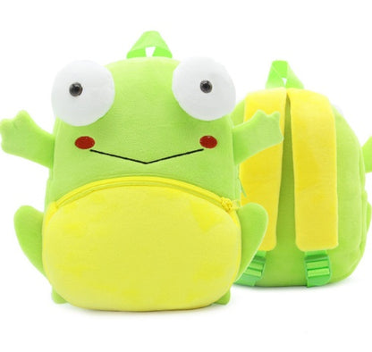 Mochila escolar para niños con diseño de arcoíris de dibujos animados, material de felpa suave para bebés y niñas, mochilas escolares para niños de jardín de infantes.