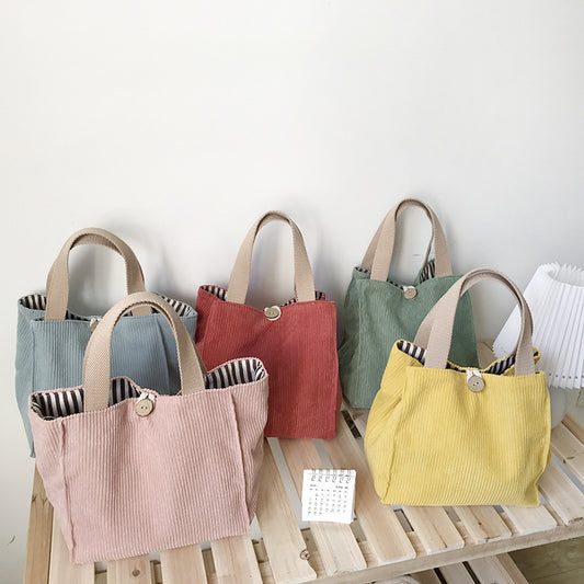 Solid Color Student Lunch With Rice Bag Portable