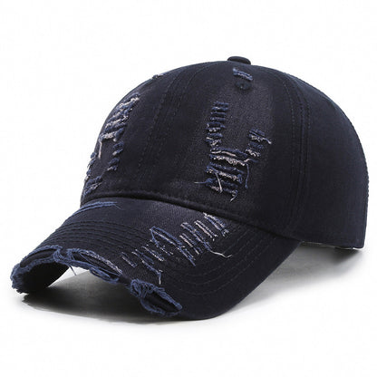 Gorra de béisbol vintage Street Hole para hombre, estilo vaquero antiguo lavado