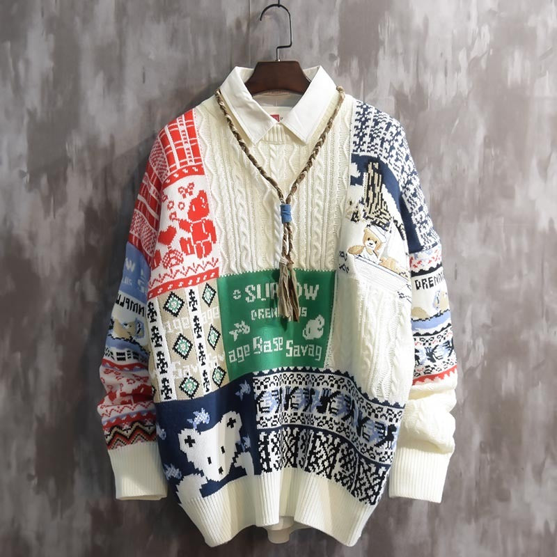 Sweater Men's Winter Tide Brand Round Neck Pullover Sweater