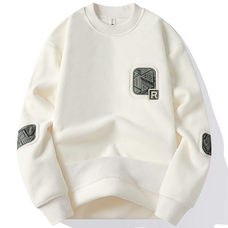 Warm Leisure Pullover Autumn And Winter New Double-sided Polar Fleece Sweater Men