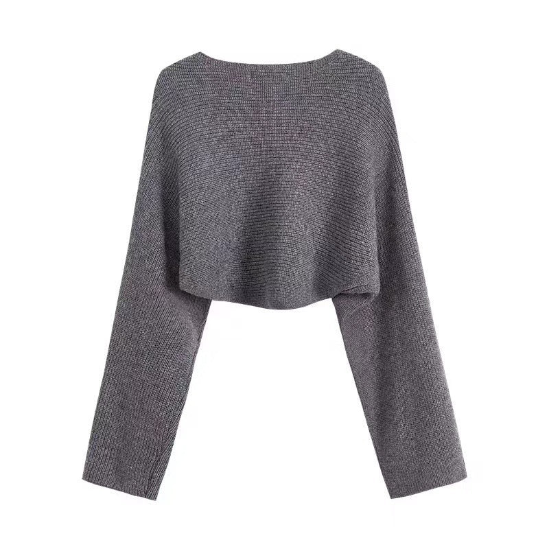 Women's Autumn Cross Long Sleeves Knitwear Inverness Sweater