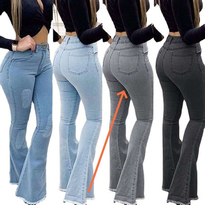 Pantalones vaqueros elásticos de moda para mujer