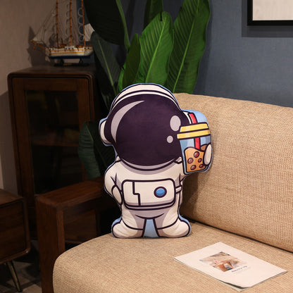 Almohada de peluche de la serie de simulación espacial, juguetes de astronauta, astronauta, cohete, nave espacial, muñeco de peluche, almohada para la siesta, regalos de cumpleaños para niños