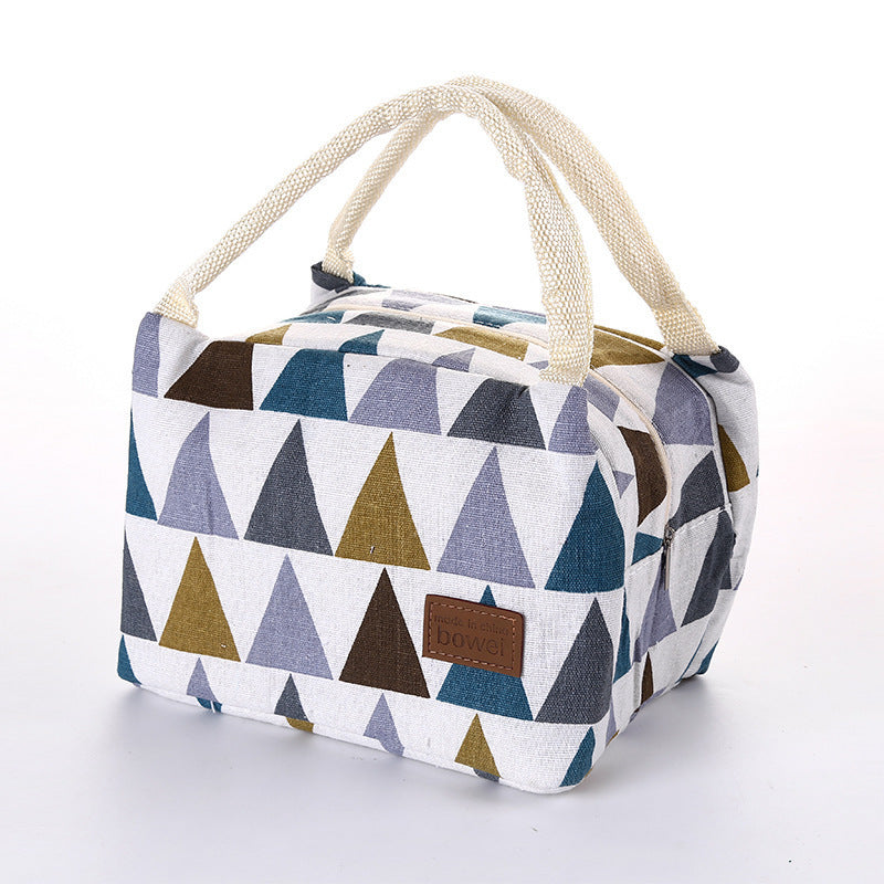 Muster Kühler Tragbare Isolierte Canvas Lunch Bag
