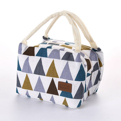 Muster Kühler Tragbare Isolierte Canvas Lunch Bag