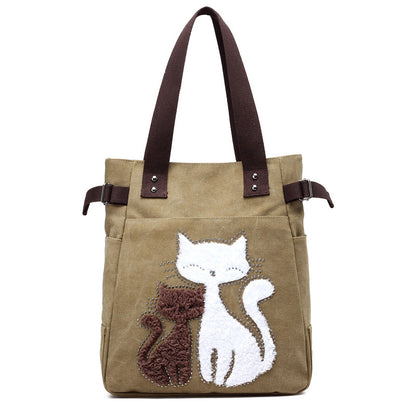 Süße Plüsch-Canvas-Tasche 