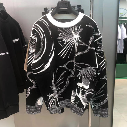 All-match Fashion Home Japanese And Korean Couple Crew Neck Sweater Knitwear
