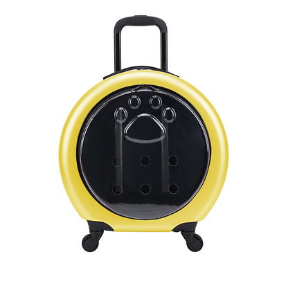 Bolsa con ruedas para mascotas, transparente, reforzada, portátil, para PC, para gatos y perros