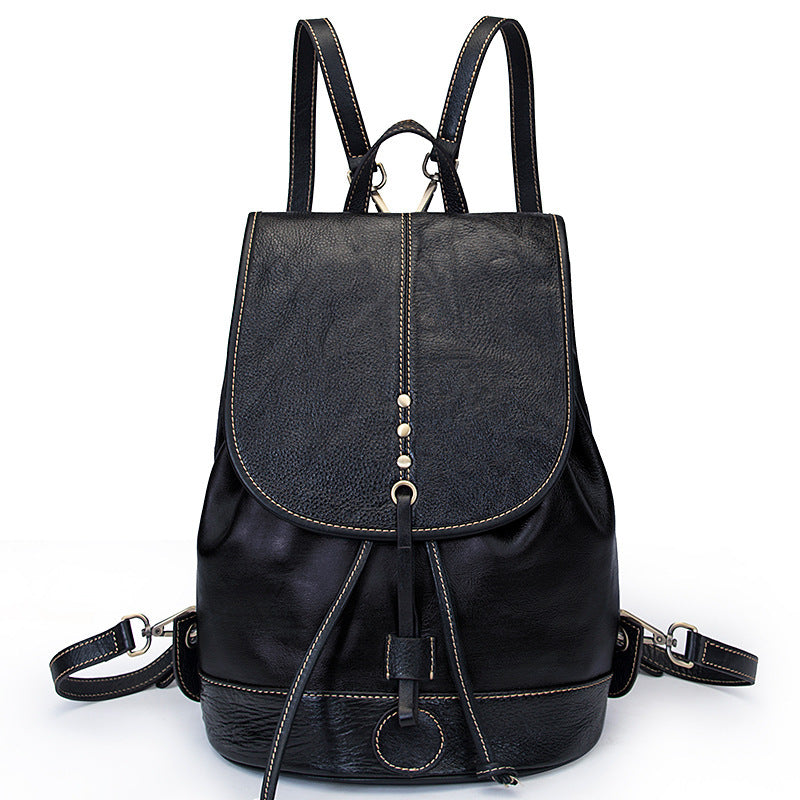 Vintage Cowhide Leather Backpack