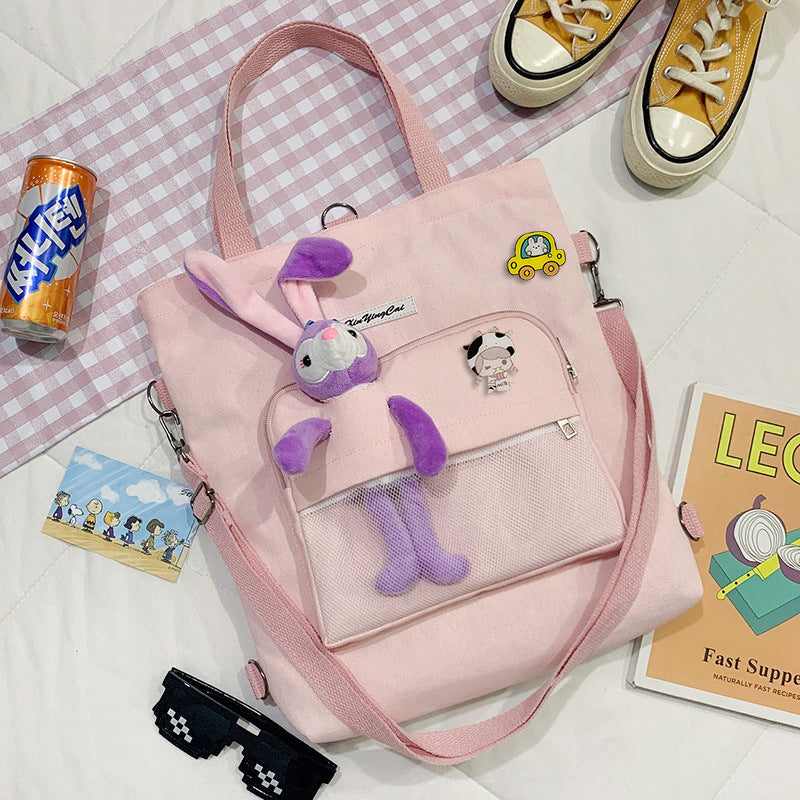 Bear Doll Multi-Purpose Canvas Bag