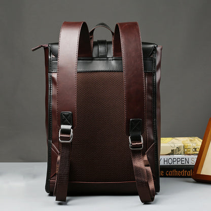 Mochila de cuero coreana para exteriores