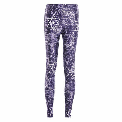 Leggings con estampado digital, medias, nueve pantalones para mujer