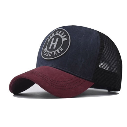 Gorra de béisbol bordada, gorra vieja lavada con visera