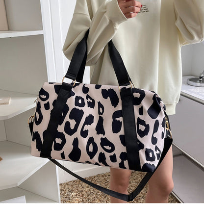 Bolso de viaje para mujer, con estampado de vaca, para fitness, deportes y hombro.