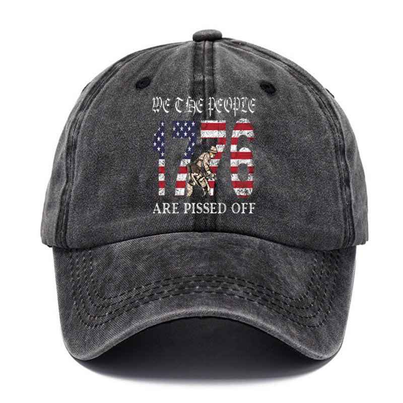 Washed Cotton Printed Old Dad Hat Men's Retro