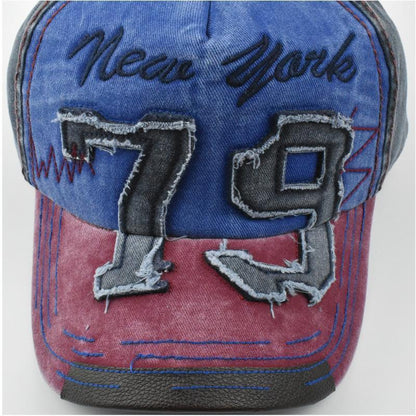 Gorra de béisbol con letras lavadas bordadas para hombre