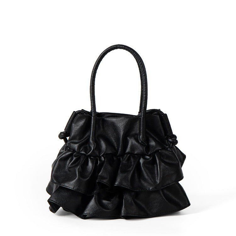 Pleated Ruffled Messenger Bag