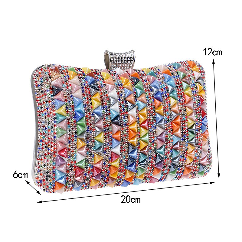 Diamonds Metal Rhinestones Beading Clutch