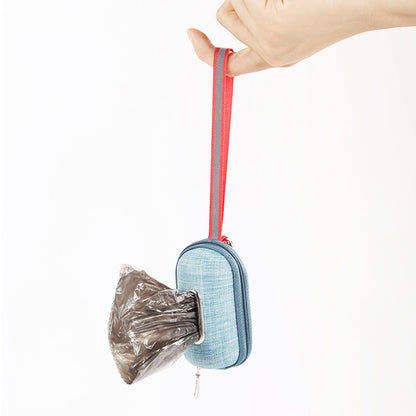 Dispensador portátil de bolsas para excrementos de perro y gato. Soporte para recoger bolsas.