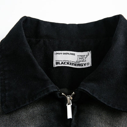 Chaqueta estilo abrigo desgastado con lavado holgado estilo retro americano