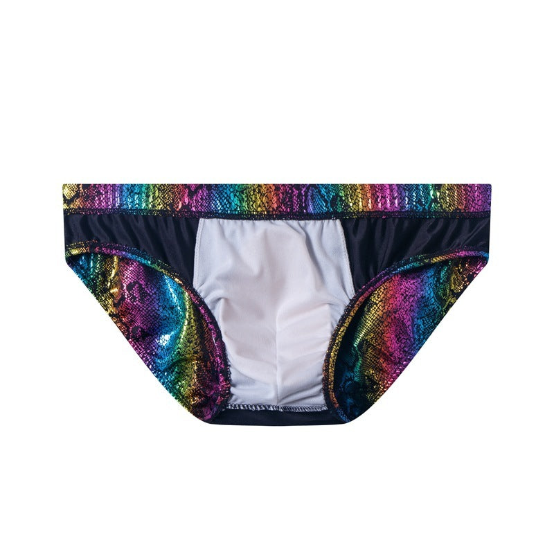Men's Swimming Trunks Serpentine Rainbow Briefs