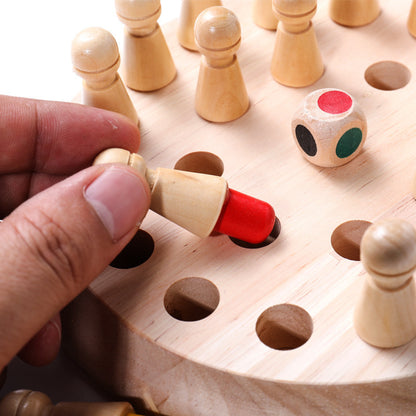 Juguetes educativos de madera para niños, ajedrez de memoria, juguetes de educación temprana para niños