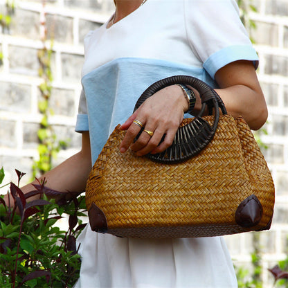 Bolso de paja para mujer