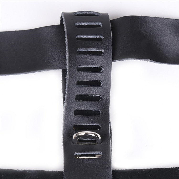 Chastity Leather Pants With Lock Bondage Black Men - BAGMODA