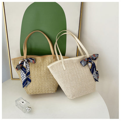 Bolso retro tejido de paja