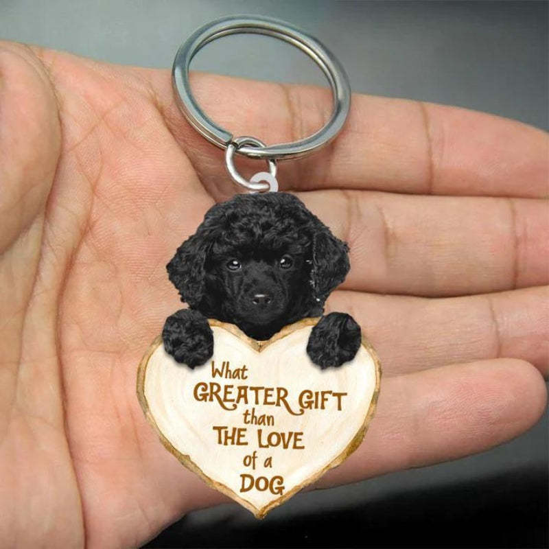 Love Dog Acrylic Key Ring Pendant