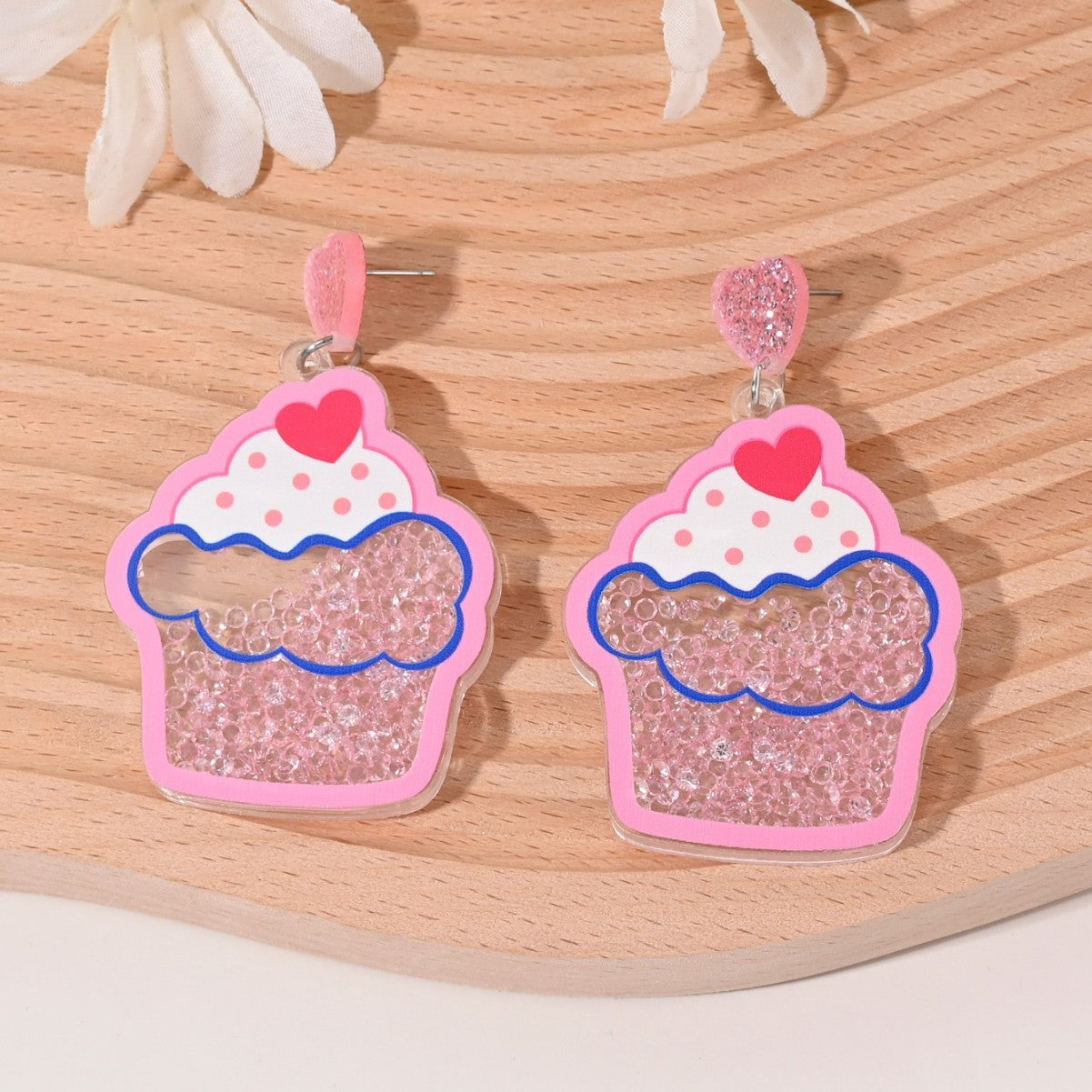 Cherry Strawberry Watermelon Pineapple Coconut Cake Ice Cream Earrings For Women