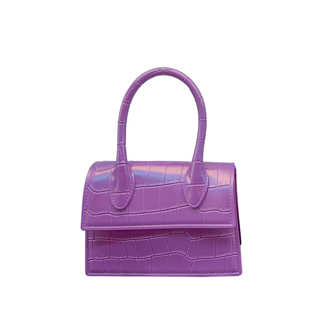 Vibrant Crocodile Pattern Jelly Mini Purse