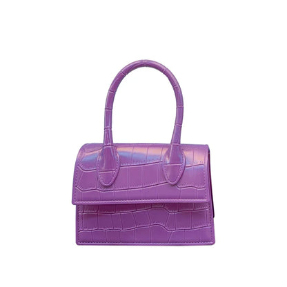Vibrant Crocodile Pattern Jelly Mini Purse - BAGMODA