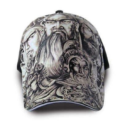Gorra de béisbol con visera rígida y ala ancha impresa en 3D