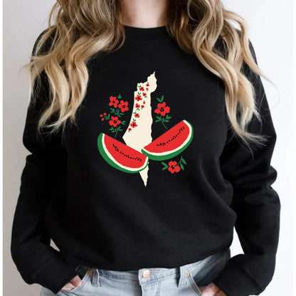 Sudadera con capucha "Esto no es una sandía". Divertida sandía para mujer.