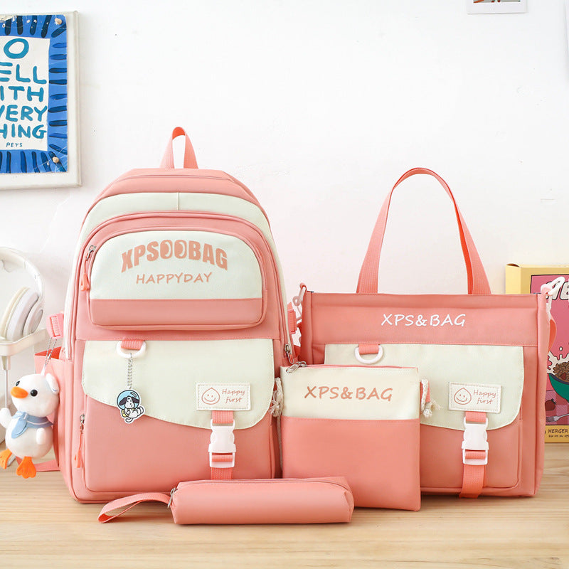 Four-piece Ins Schoolbag