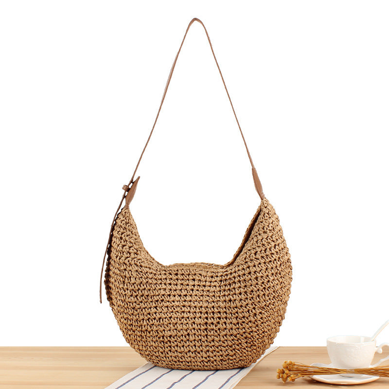 Casual Minimalist Straw Carry Bag