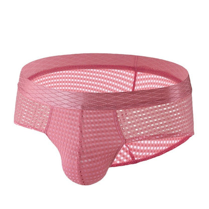 Men's Large Mesh Low Waist Wide Belt Briefs