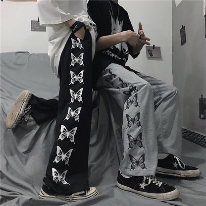 Harajuku Style Bedruckte lockere Freizeithose für Damen