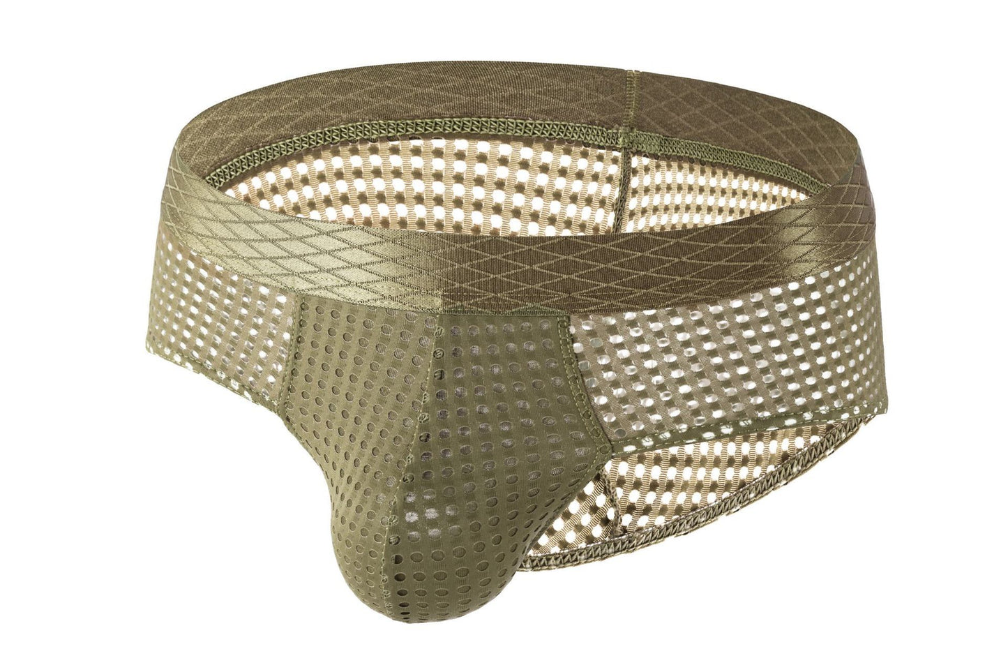 Men's Large Mesh Low Waist Wide Belt Briefs
