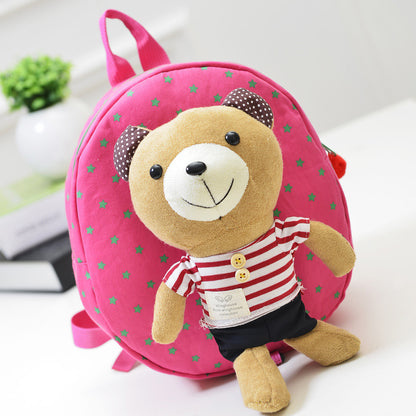 Bonita mochila antipérdida para bebé con diseño de oso de dibujos animados