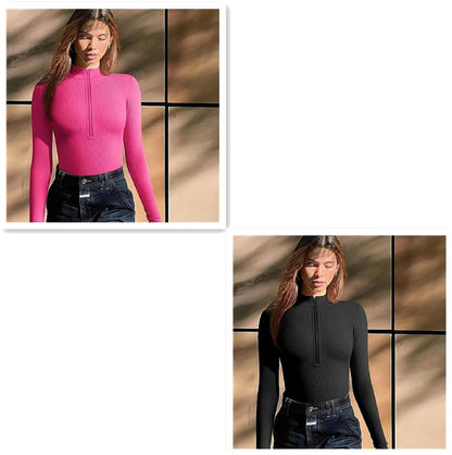 Mono de manga larga de moda sin costuras, moldeador adelgazante para mujer