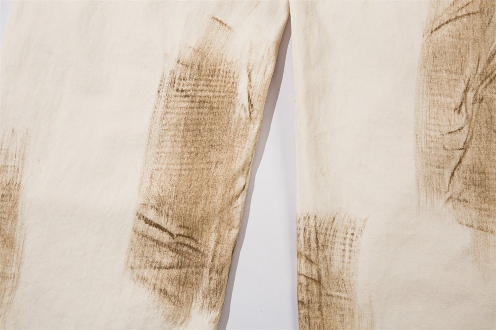 Dirty Painting Loose Casual Long Pants Men - BAGMODA