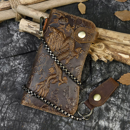 Cartera de cuero Crazy Horse para hombre